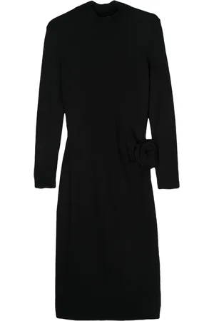 MAGDA BUTRYM Flower-appliqu?? knit dress