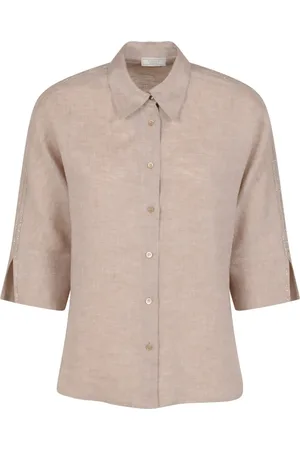PESERICO SIGN Button-up linen shirt