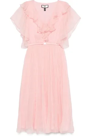 NISSA Floral-appliqu?? midi dress