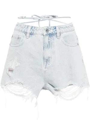 Musium Div. Ripped detailing denim shorts