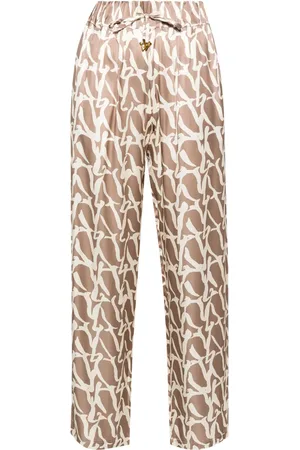 AERON Aurora monogram-print drawstring trousers