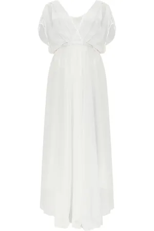 FORTE FORTE Sheer-overlay maxi dress