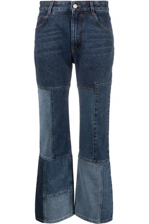 Chloé Patchwork cropped flared jeans