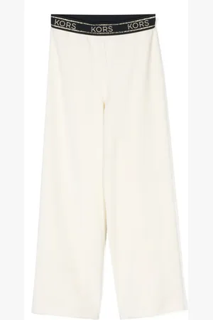 Michael Kors Logo-waistband stud-embellished velvet trousers