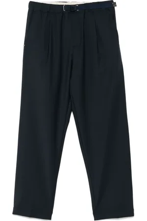White Sand Pleat-detailed trousers