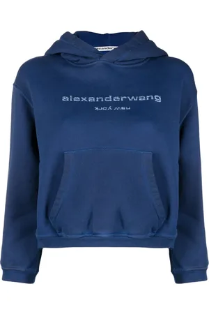 Alexander Wang Logo-embossed cotton hoodie