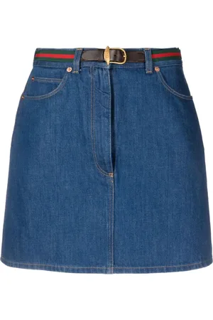 Gucci Belted denim miniskirt