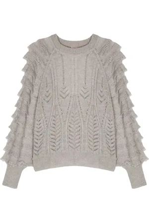 Twin-Set Ruffled-detailing open-kinit jumper
