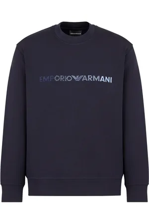 Emporio Armani Logo-embroidered crew-neck sweatshirt