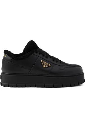 Prada Shearling leather sneakers