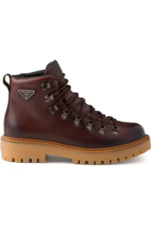 Prada Laced leather boots