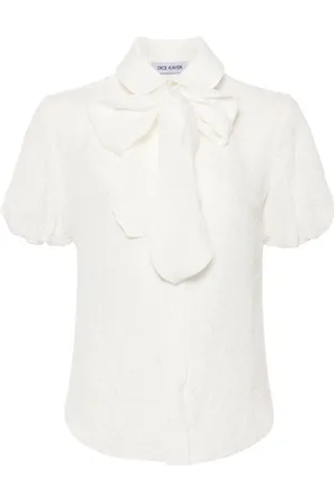 DICE KAYEK Bow-detail silk shirt