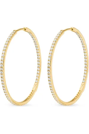 VEYNOU 14kt recycled yellow Cleo Big diamond hoop earrings
