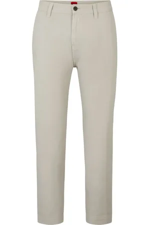 HUGO BOSS Straight-leg cotton trousers