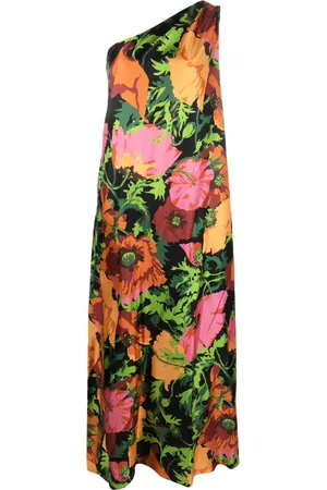 La DoubleJ Floral-print one shoulder dress
