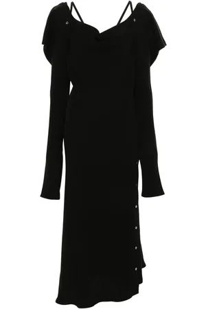 SETCHU Detachable-sleeves silk maxi dress