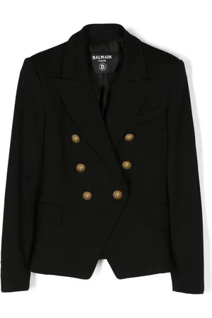 Balmain Embossed-button double-breasted blazer