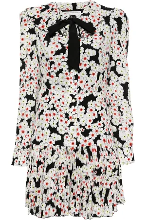 Alessandra Rich Daisy-print silk dress