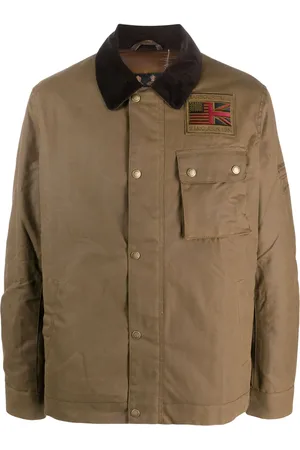 Barbour Logo-patch cotton shirt jacket