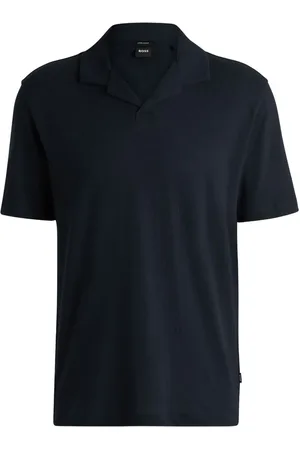 HUGO BOSS Linen-blend polo shirt