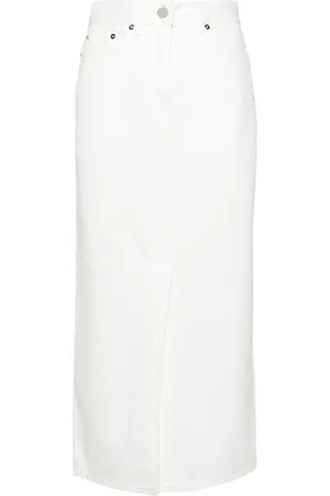 Loulou de Saison Straight denim midi skirt
