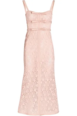 Giambattista Valli Bow-detail macramé dress