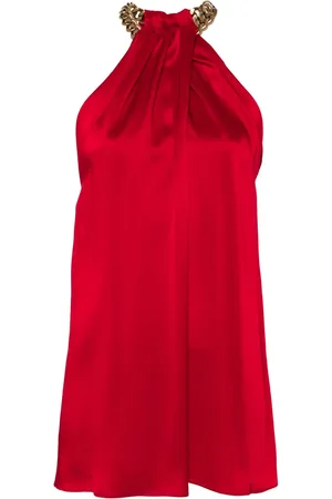 Stella McCartney Chain-link halterneck blouse
