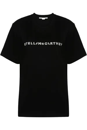 Stella McCartney Crystal-logo cotton T-shirt