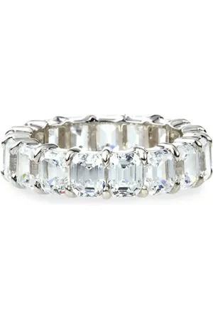 FANTASIA BY DESERIO 14kt gold emerald-cut eternity ring