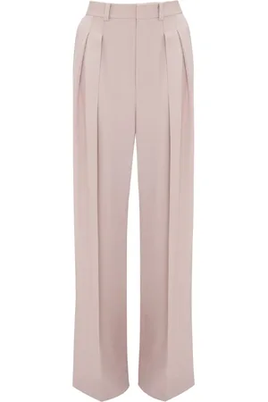 Victoria Beckham Double-pleat wide-leg trousers