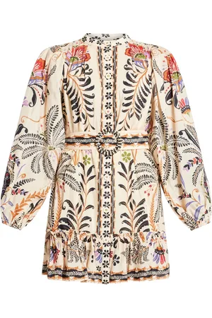 Farm Rio Botanical-print mini dress