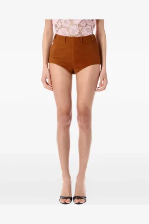 Self-Portrait Suede mini shorts