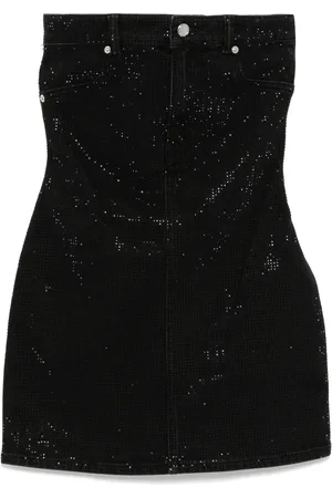 Alexander Wang Crystal embellishment denim dress