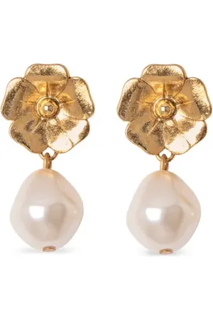 Jennifer Behr 18kt plated Luiza drop earrings