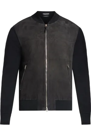 Tom Ford Leather-wool bomber jacket