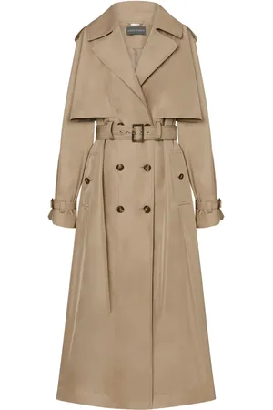 Alberta Ferretti Double-breasted technical-silk trench coat