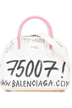 Balenciaga 2010-2024 XXS Grained Calfskin Graffiti Ville Top Handle Bag satchel