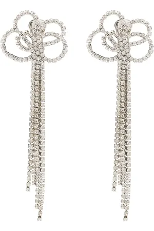 Kenneth Jay Lane Tone crystal clip earrings