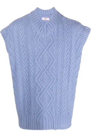 MARTINE ROSE Boiled cable-knit vest