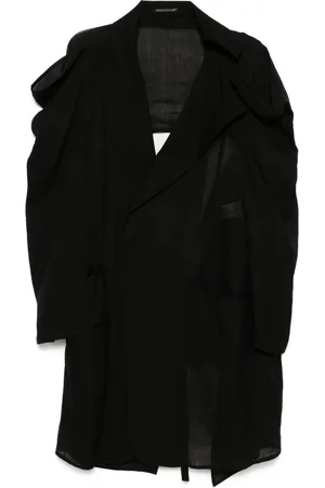 YOHJI YAMAMOTO Twill belted blazer