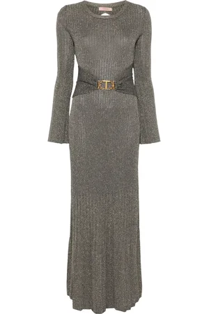 Twin-Set Ribbed-knit maxi dress