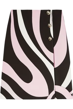 Puccini Abstract-pattern print midi skirt