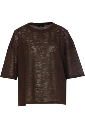 Roberto Collina Mélange-effect knitted top