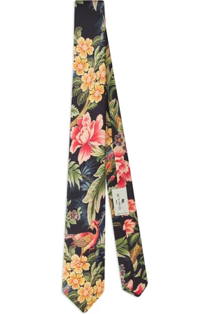Etro Botanical print silk tie