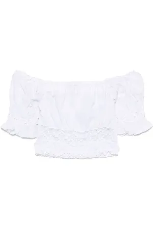 Ermanno Firenze Lace-detail top