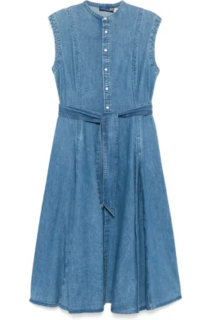 Ralph Lauren Belted denim midi dress