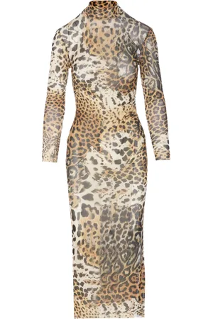 Roberto Cavalli Leopard-print midi dress