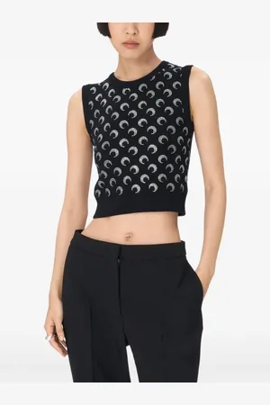 Marine Serre Rhinestone-embellished knitted vest