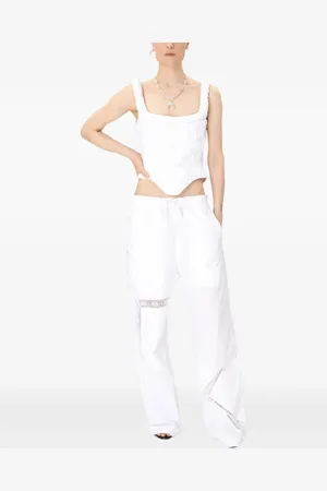 Marine Serre Linen corset top