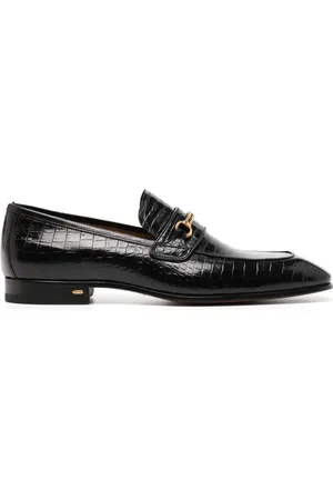 Tom Ford Crocodile-effect leather loafers